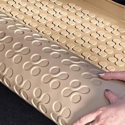 Rezaw-Plast Rubber Floor Mats Compatible with 2000-2007 Mercedes Benz C Class Car Mats All Weather W203 /Sedan/Wagon/Custom Fit Tailored All Season Car Accessories Beige