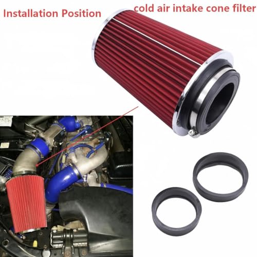 3”3.5“4”Car Cold air intake filter High Flow Filter Fits Cars Trucks SUVs - size: 76mm 90mm 101mm 3 Inch 3.5 Inch 4 Inch