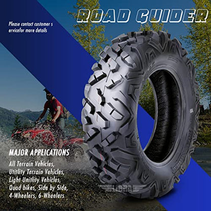 ROADGUIDER Set 2 ATV UTV Tires 25x8-12 25x8x12 6PR All Terrain 10393 - size: 25x8-12