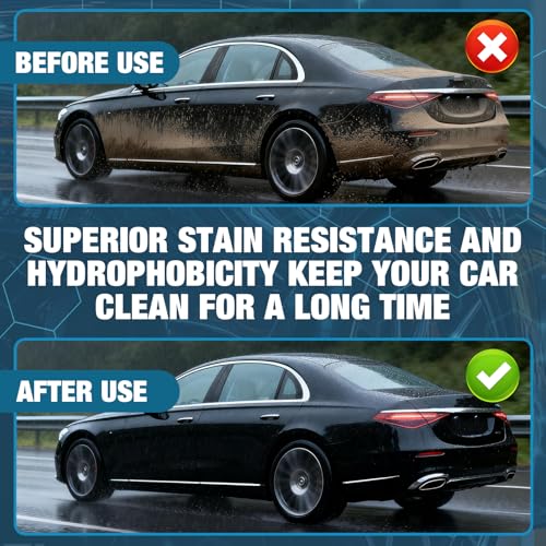 Graphene Ceramic Coating for Cars, Gloss Hydrophobicity Anti Scratch 3.4 Oz