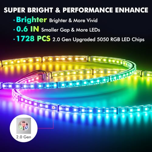 Ehaho 17" Double Row Wheel Lights, Brighter RGB Dream Chasing LED Rim Lights with App & Remote Control, Music Wheel Ring Light with Turn & Braking Signal Compatible with Various Trucks SUV Car（4PCS） - size: 4 Wheel-17" 2-Row Dream Chasing