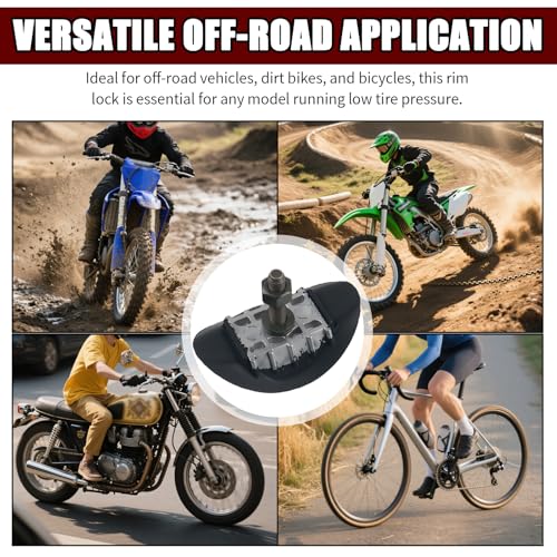 1.6" Motorcycle Rim Lock,Molded Rubber Motorcycle Wheel Lock for Rim Heavy Duty Avoids Inner Tube Damage,Professional Anti-Wear Rims Dirt Bike Locks Motorcycles Accessories