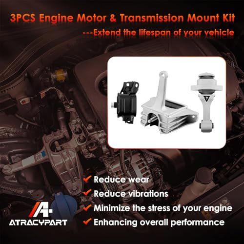 Engine Motor & Transmission Mount Kit 3PCS, Fit for Hyundai 17-20 Elantra - size: Motor & Transmission Mount Kit