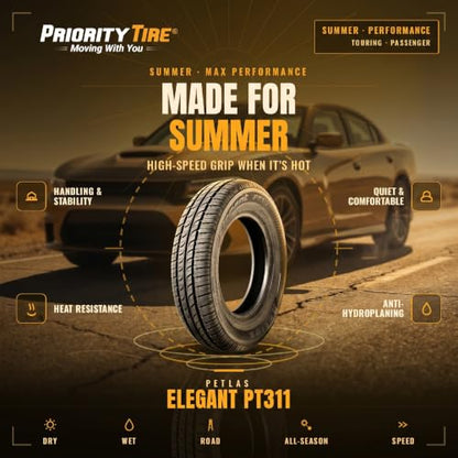 Petlas Elegant PT311 Summer 165/80R15 87T Passenger Tire - size: 165/80R15