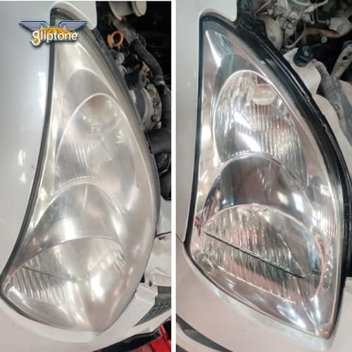 Gliptone Headlight Restoration Kit, Restores 4 Headlights, Guaranteed, Easy 2 Step Process, 7 Piece Kit, No Sanding or Tools Required