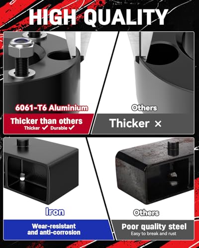 Richeer 3" Front and 2" Rear Leveling Kits for 2005-2023 Frontier 2WD 4WD - size: Lift Kit for 2005-2023 Frontier