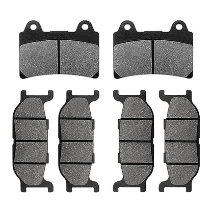 Front and Rear Brake Pads for Yamaha Roadstar 1600 XV1600 01-05, Road Star XV 1600 Silverado 07-09, XV1600 Wildstar 99-04, XVZ1300 Royal Star 1300 05-13, Midnight 03, Midnight Star 02-03
