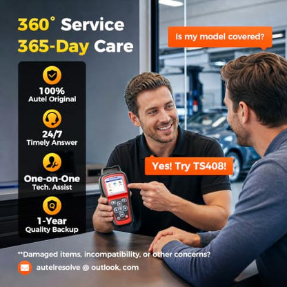Autel MaxiTPMS TS408 TPMS Relearn Tool, 2026 TPMS Programming Scanner Lite Ver. of TS501 Pro TS508WF TS601, Activate/Relearn/Read Sensors, Program MX-Sensor 315/433MHz, Lifetime Free Updates