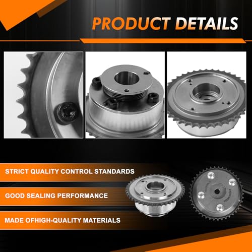 24370-2E200 Engine Exhaust +Intake VVT Timing Camshaft Gear Sprocket for Hyundai 2014-2019 Elantra Tucson Kia Soul Forte5 2.0L Replace# 24350-2E201 24370 2E200 - color: 24350-2E201