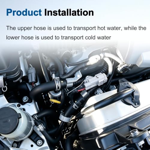 Upper and Lower Radiator Coolant Hose Set Fit for Toyota Tundra 2007-2021 for Toyota Sequoia 2008-2022 Replaces# 16571-0S010 16572-0S011 16572-0S010
