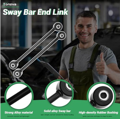 2PC Sway Bar End Link for Chrysler 2005 2006 2007 2008 09 2010 2011 2012 2013 2014 2015 2016 2017 2018 2019 2020 2021 2022 2023 300, 04-08 Pacifica, for Dodge Challenger Charger Magnum K7470 - size: K7470 X2