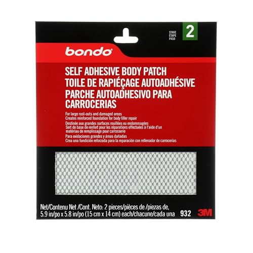 Bondo Self-Adhesive Body Patch, For Large Rust-Outs and Damaged Areas, 2 Patches, 5.9 in x 5.8 in, 2 Patches - size: Pack