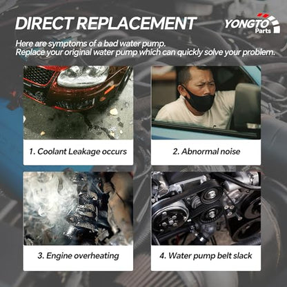 AW5097 Water Pump Kit Compatible with Chevrolet Colorado Trailblazer, GMC Canyon Envoy, Isuzu I-280, Hummer H3, Buick Rainier, Oldsmobile, Saab 2.8L 2.9L 3.5L 3.7L 4.2L Replace OE 24576952