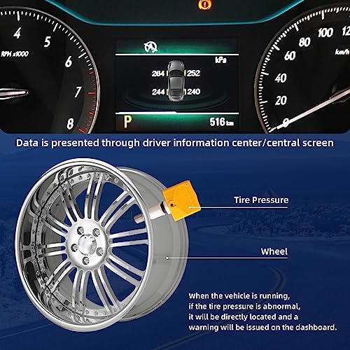 4Pcs TPMS Tire Pressure Monitoring System Sensor 315 MHz OBD Re-learn Adaptation Clamp Mount Compatible with Nissan Infiniti Replaces 40700-JA01B 40700-1AA0B 40700-3AN0A 40700-3AN0B 40700-3AN0D