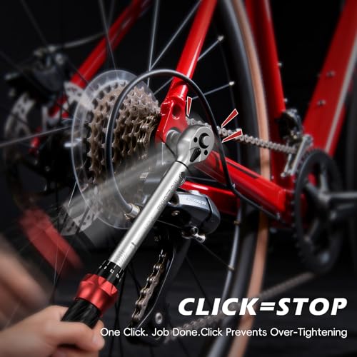 15pcs 1/4" Bike Click Torque Wrench Set, 3-25 N.m/2.21-18.43 Ft.lb - size: 15pcs Bike Torque Wrench Set