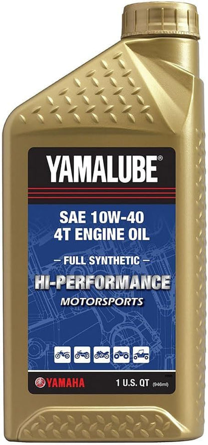 Tusk 4-Stroke Oil Change Kit Compatible with Yamaha YZ250F 2003-2018/WR250F 2003-2019/WR450F 2003-2021/YZ450F 2006-2009, 2014-2017 (Yamalube Hi-Perf. Synthetic 10W-40) - size: Yamalube Hi-Perf. Synthetic 10W-40