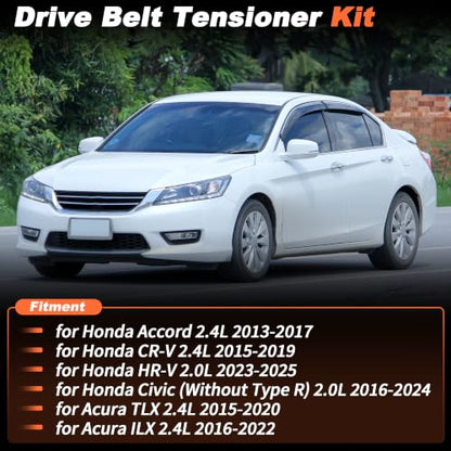 Engine Belt Tensioner with Serpentine Belt for Honda Accord 13-17