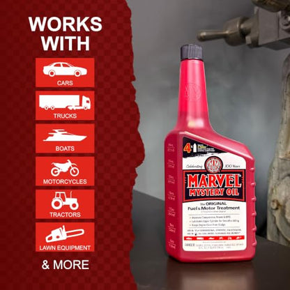 Marvel Mystery Oil Original Motor Treatment, 128 oz. (Pack of 4) - size: 128 Fl Oz (Pack of 4)