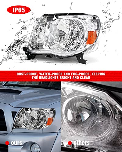 for 2005-2011 Toyota Tacoma Halogen Headlight W/O Bulbs - color: Chrome Housing