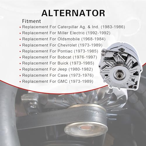 JDMSPEED New Alternator Chrome Replacement For Chevy BBC SBC 110Amp 1 Wire High Output RA00114