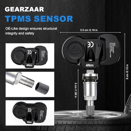 TPMS Sensor Tire Pressure Sensors Fit for Jeep/Dodge/Chrysler 4 PCS