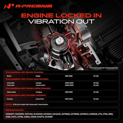 A-Premium Engine Motor and Transmission Mount Kit, with Torque Strut Mount