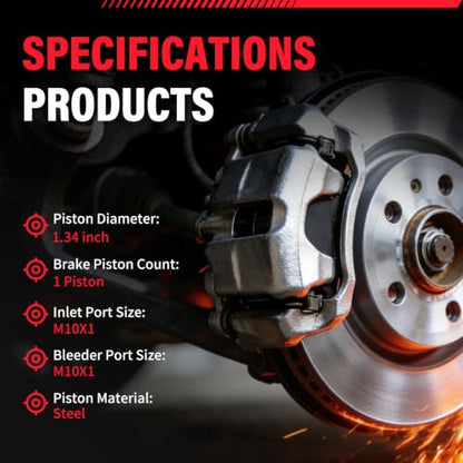 Rear Brake Calipers Compatible with Hyundai Sonata [ 2008-2010 ] - size: Rear Sonata 2008-2010