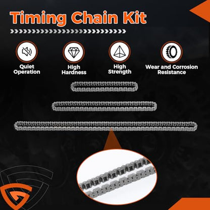 Engine Timing Chain Kit and Cover Gasket EA888 1.8&2.0L For Audi Q5 Volkswagen - size: EA888