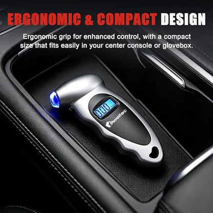 Digital Tire Pressure Gauge,Accurate Cars Air Gauge 150 PSI,2 Pack - color: Silver(2PK), size: 2 Pack