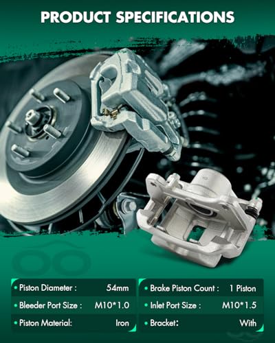 SCITOO - Front Disc Brake Calipers Assembly w/Bracket For Chevy,For Pontiac - size: Front[18B4880A & 18B4881A]
