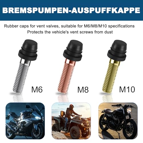 2pcs Manual Brake Bleeder Kit, Brake Bleeder Hose Kit, Brake Bleeder Tool - size: Brake Fluid Bleeder Kit - 2pcs