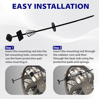 BFXM Automotive Fan Mounting Kit, Radiator Fan Zip Ties Clips Mounting Kit - color: 2 Set