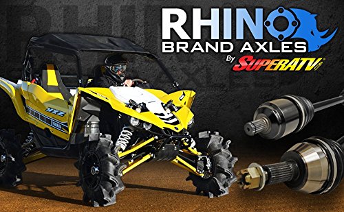 SuperATV Heavy Duty Rhino Brand Front Axle for Polaris RZR XP 900/900 4 (2011-2014) - Stock Length FRONT Axle - Upgrade From Your OEM Axle - size: Front