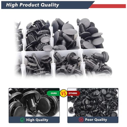ANTS PART 330Pcs Car Bumper Clips Plastic Rivet Fasteners Push Retainer Kit