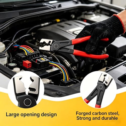 9PCS Disconnect Pliers Electrical Connector Removal Tool with Bag and golve