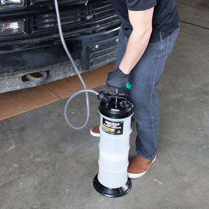 OEMTOOLS 24936 Manual Fluid Extractor Pump, 8L Oil Extractor Pump, 5ft Hose - size: 8.0 Liter