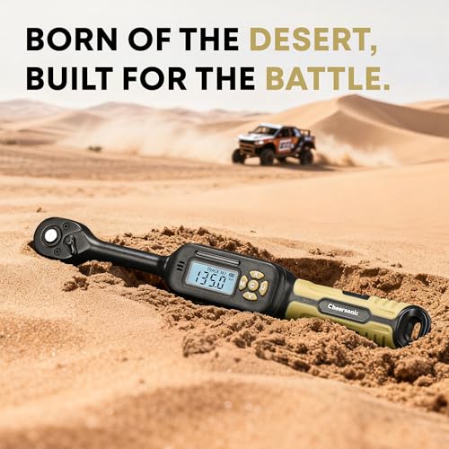 Digital Torque Wrench 3/8 Drive, 5.0-99.6 ft.lb ±1% Accuracy Electronic Torque Wrench Set with Buzzer and LED Inch Pound Torque Wrench with Spark Plug Socket for Car Repair Automobile Desert Tan - size: 3/8 Drive 6.8-135 N.m