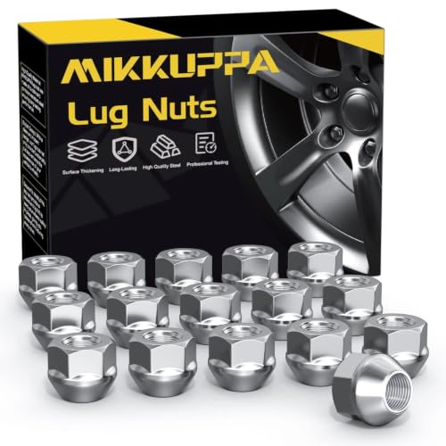 MIKKUPPA M10x1.25 ATV Lug Nuts, Chrome Open End Conical Bulge Seat Lug Nuts - color: Chrome, size: M10x1.25 - 16 PCS