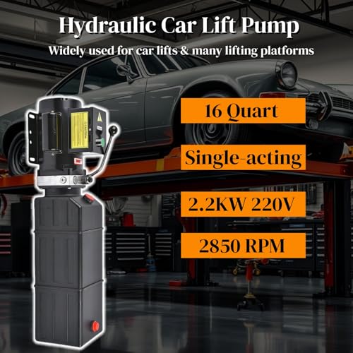 4 Gallon Hydraulic Power Unit 220V 2.2KW, Single Acting 2950 PSI - color: 2850 RPM