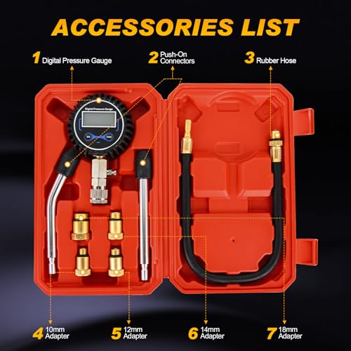 Nilight Compression Tester Kit, Digital Engine Compression Gauge - color: Digital