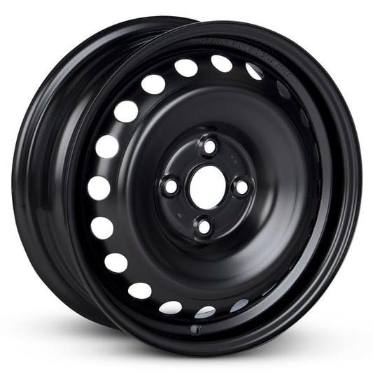 15x5.5 Steel Wheel Rim 4x100mm 45mm Offset 54.1mm Center Bore Compatible with 2018-2024 Kia Rio Black Fit 185/65R15 - size: 15x5.5 inch Wheel