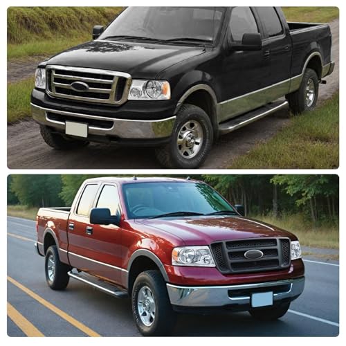 DWVO Headlight Compatible with 2004-2008 Ford F150 Chrome Housing - color: A Clear/Amber, size: OE Replacement