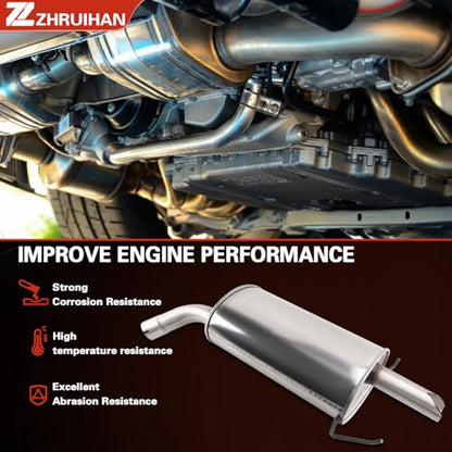 409 Stainless Steel Exhaust Resonator & Muffler Pipe - size: 2007-2012 Sentra 2.0L