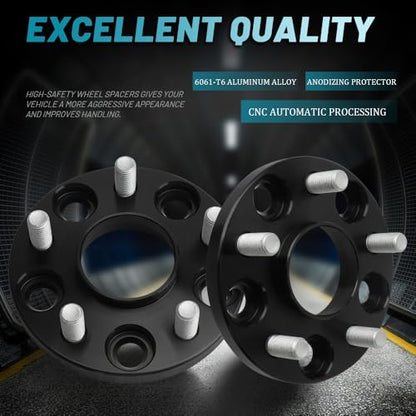 IRONTEK 5x114.3mm Wheel Spacers Compatible for Tesla Model 3 2017-2024, for Tesla Model Y 2017-2024, Forged 15mm Thread Pitch M14x1.5 Hub Bore 64.1mm 2PCS - size: 5x4.5-15mm-2PCS