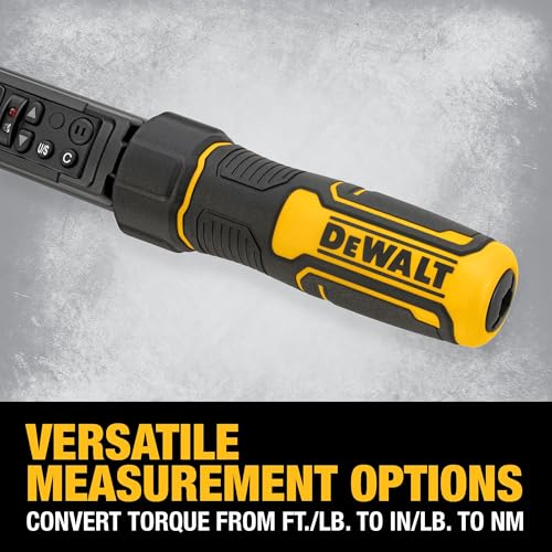 DEWALT Digital Torque Wrench, 1/2 inch Drive, 50-250 FT-LB, with Storage Case (DWMT17060) - style: 1/2" Digital