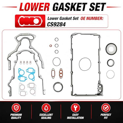 5.3L V8 LS Engine Full Gasket Kit With Head Bolts 2002-2006 - color: QH-DTB-GM5300-001