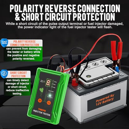 Universal Fuel Injector Tester Cleaner Tool Kit, DIY Cleaning Tool - color: Green