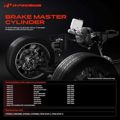 A-Premium Brake Master Cylinder with Reservoir