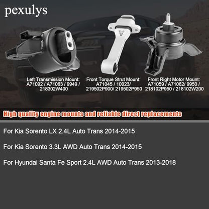 Engine Mount For Kia Sorento LX 2.4L 2014-2015 - size: 2014-2015 Sorento 2.4L