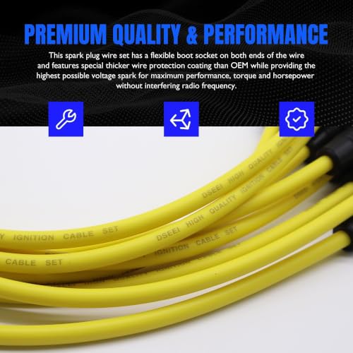9718Q Ignition Spark Plug Wires Compatible with Cadillac Escalade - style: 9718Q